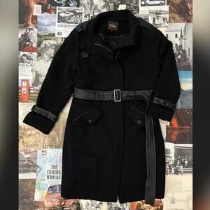 Cole haan black trench coat